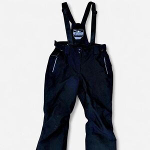 Women's Black Snow Pants with Suspenders